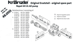 [97490555] Kranzle AZ-L Unloader Repair Kit