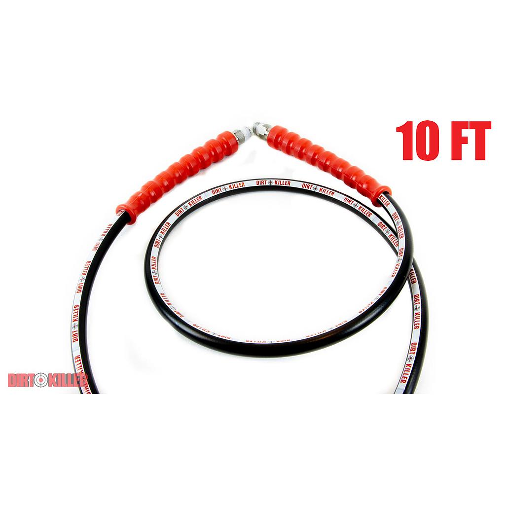 [5200035]  10’ High Pressure Whip Line With 3/8” MNPT Swivel Crimps