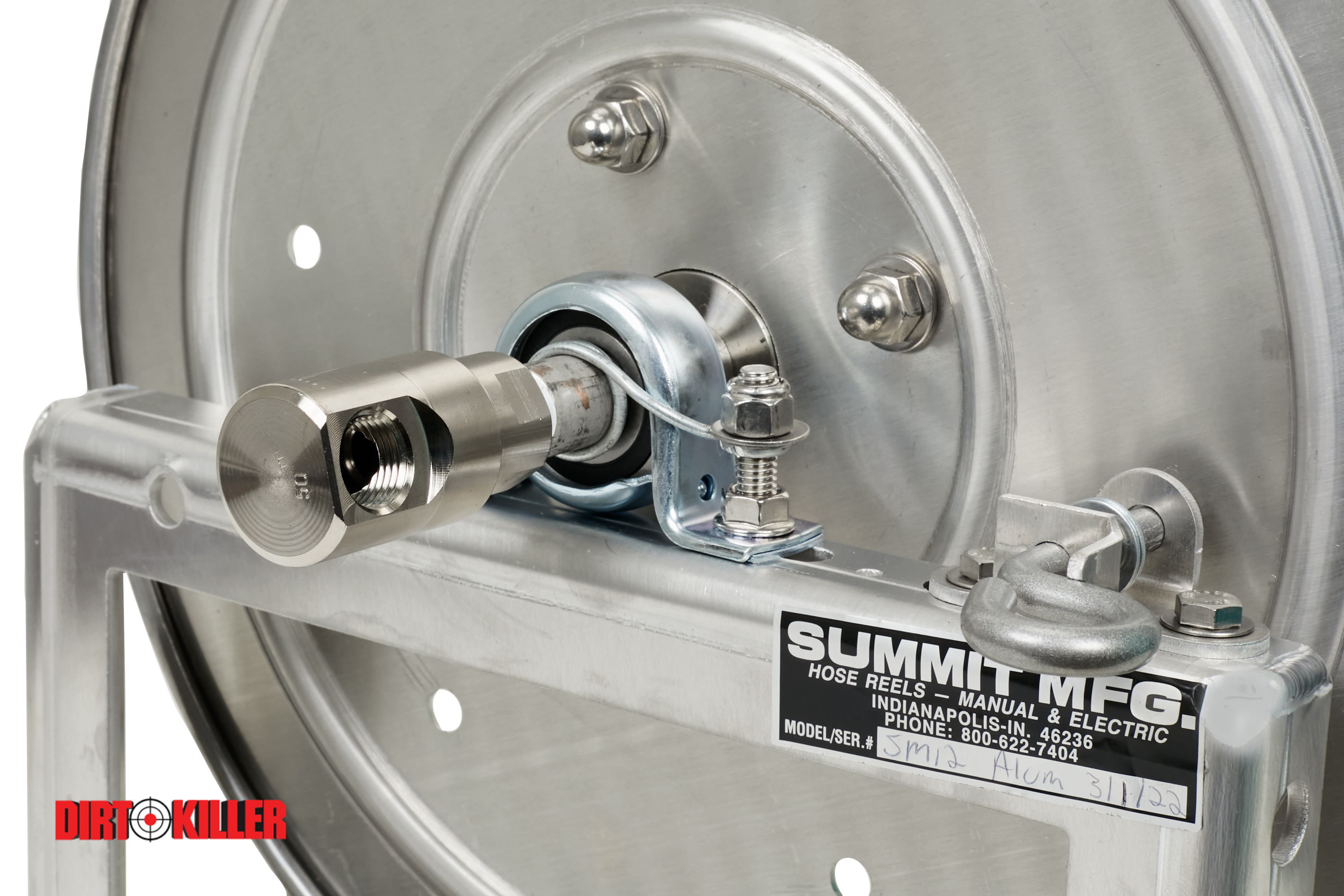 Summit Aluminum SM18 Hose Reel with Stainless Manifold Fits 350' of 1/2 AG  Hose | PN 5000095-ALSS