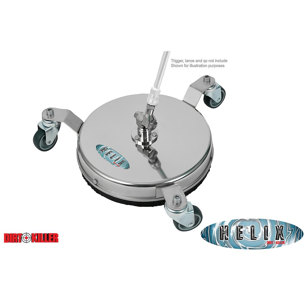 [9800060]  Silver Helix Flat Surface Cleaner 12" Diameter Stainless Steel