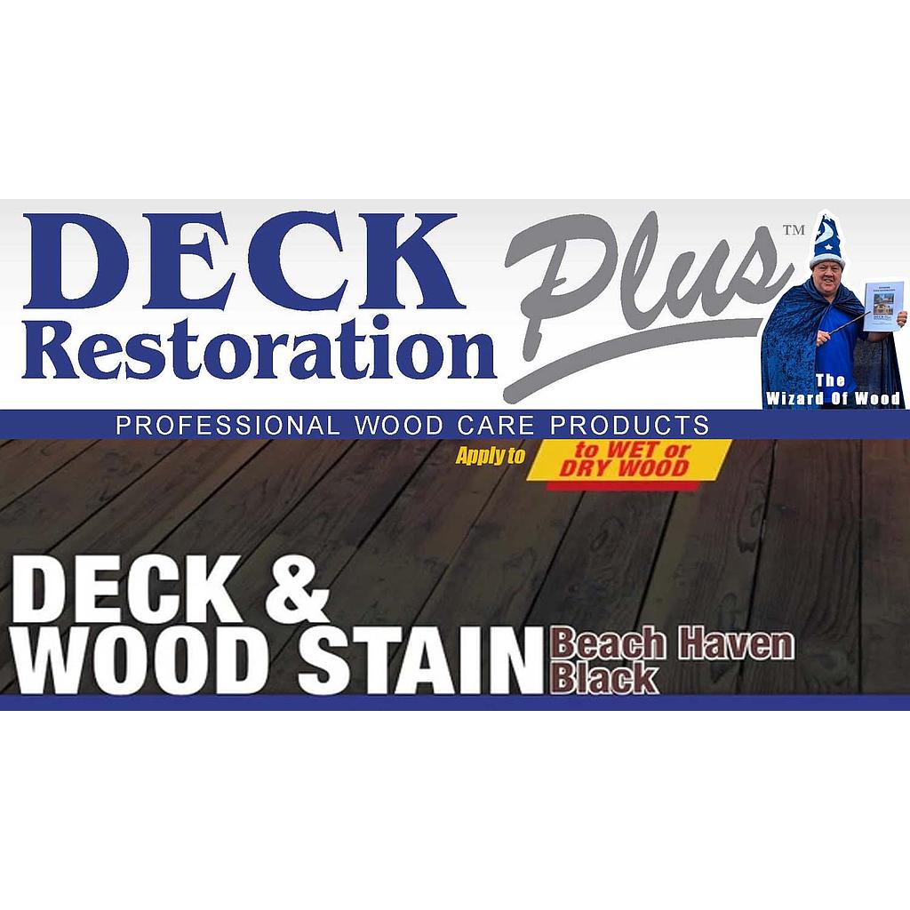 [8100502]  Deck Restoration Plus Beach Haven Black 1 Gallon Wood Stain