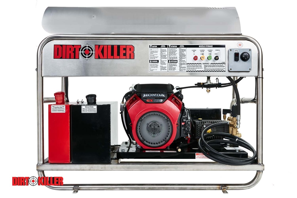 [9800603-B]  Dirt Killer Hot Water Skid, 8 GPM @ 3500 PSI With 135*F Temperature rise, Fahrenheit83