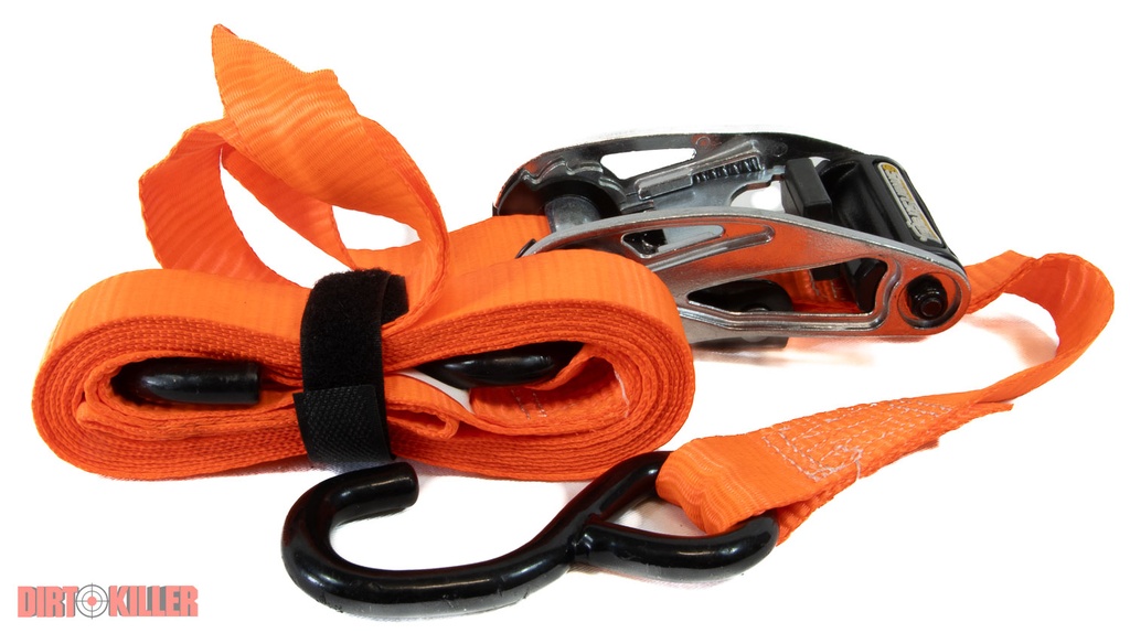 [3000143]  1-1/2" RATCHET STRAP TIE DOWN, 14' Long 3000# Max, S-Hook