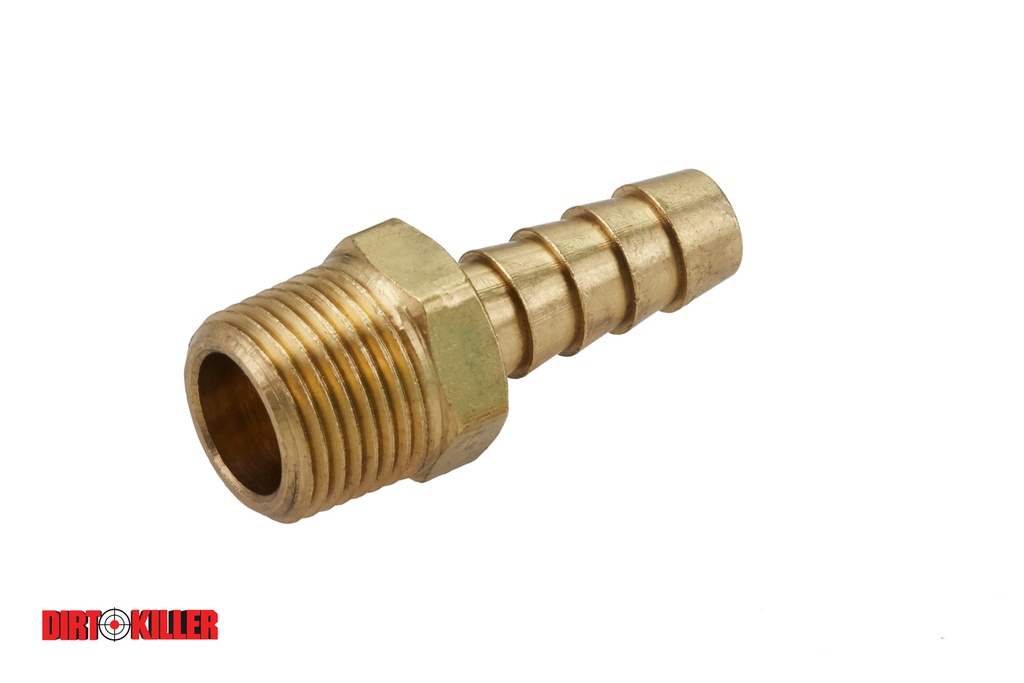  Brass Hose Barb Adapter 3/8" MNPT x 3/8" Barb