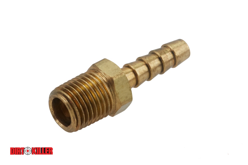 [5100214]  Brass Hose Barb Adapter 1/4" MNPT x 1/4" Barb