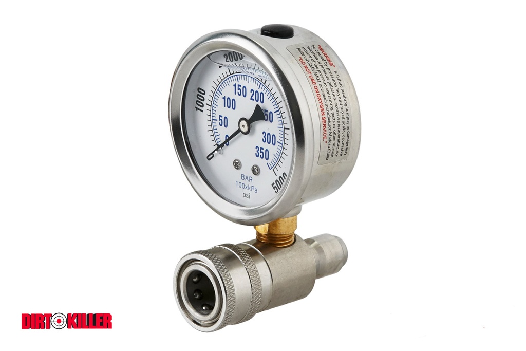  Test Pressure Gauge with Quick Disconnects  0-5000psi