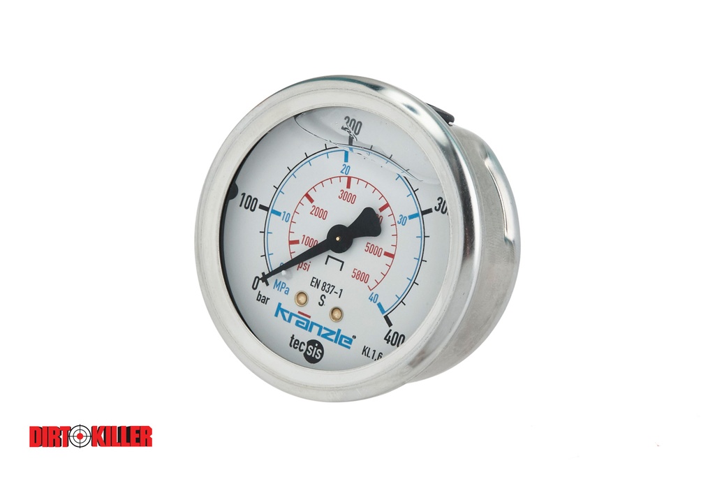 [97150394]  Kränzle Pressure Gauge 0-400 Bar 1/4" MBSP