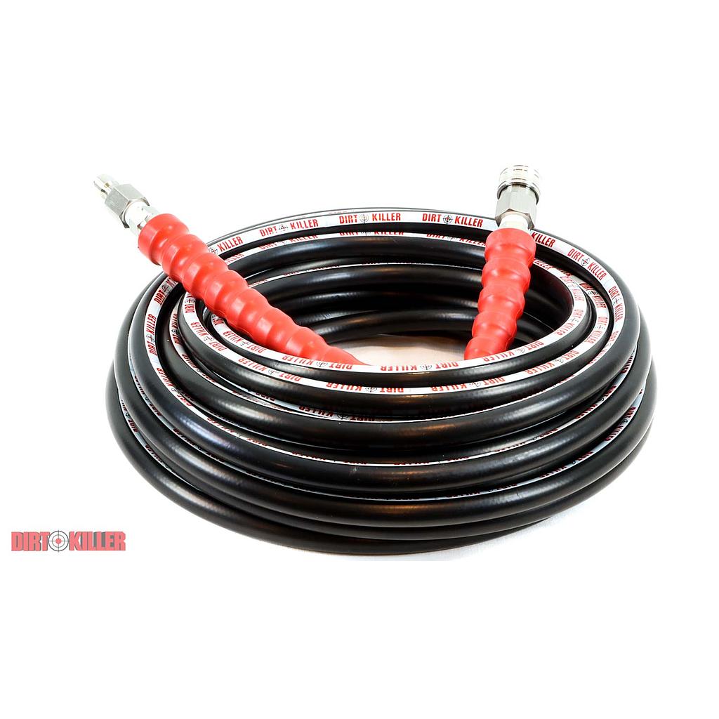 [9800006]  50’ Black High Pressure Hose Assembly With 3/8” Stainless Steel Quick Disconnects Installed